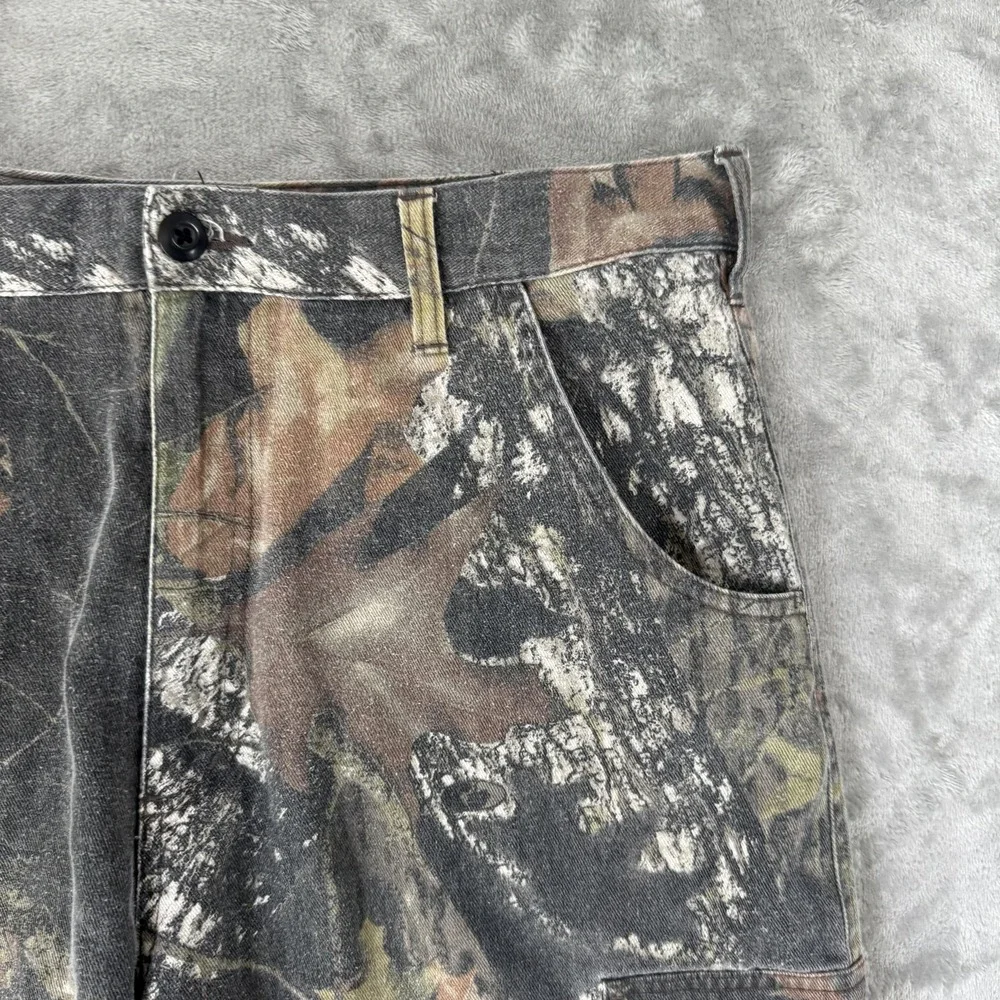 VTG Field Staff Cargo Shorts Men 34 Camo Canvas Hunting Outdoor Utility Workwear